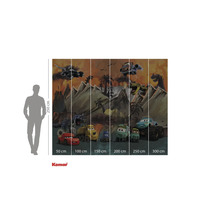 Fotobehang met Cars- en dinosaurusmotief voor de kinderkamer