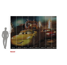 Fotobehang met automotieven en maataanduidingen