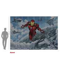 Komar fotobehang met Iron Man en vliegtuigen, afmetingen 280 cm x 400 cm