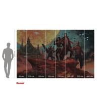 Fotobehang met Guardians of the Galaxy motief en maataanduidingen