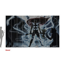 Thor muurschildering met Groot en Rocket in stripboekstijl