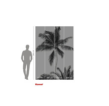 Fotobehang met palmmotief en hoogteaanduiding