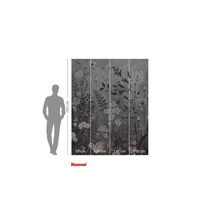 Komar fotobehang met bloemmotief en maataanduidingen