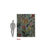 Fotobehang met planten-, bloemen- en vogelmotieven