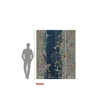 Vliesbehang met bloemen- en vogelmotief, behangformaat 250 bij 200 cm