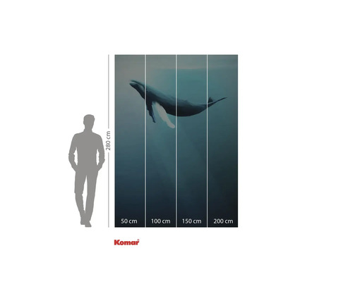 Komar fotobehang met walvis motief, afmeting 280 bij 200 centimeter