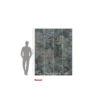 Komar fotobehang met bosmotief en maataanduidingen