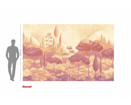 Fotobehang met Toscaans landschap en bomen