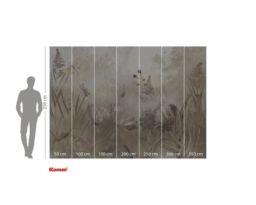 Fotobehang met planten- en insectenmotieven voor wanddecoratie