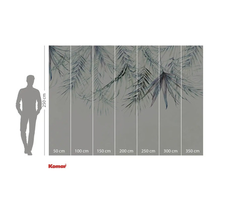 Komar fotobehang met palmbladeren, 250 cm hoog en 350 cm breed