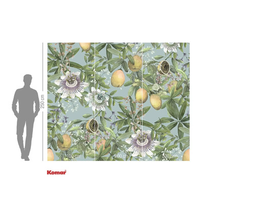 Fotobehang met passievruchtmotief en planten