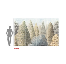 Komar fotobehang met bosmotief en hoogte-aanduiding