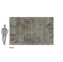 Komar fotobehang met plantenmotief en maataanduidingen