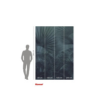 Komar fotobehang met palmmotief en maataanduidingen