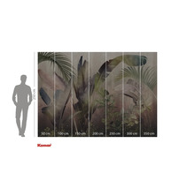 Komar fotobehang met plantmotief en maataanduidingen