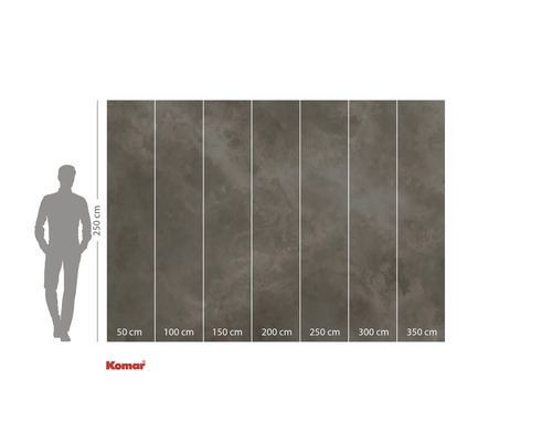 Komar fotobehang met weergave van de grootteverhoudingen