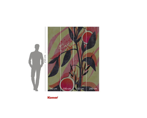 Komar fotobehang met plantmotief, 250x200 cm