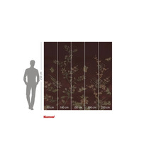 Fotobehang met bloemenpatroon en maataanduidingen