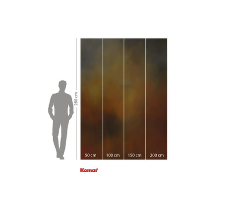 Komar fotobehang met voorbeeldmaten en figuur