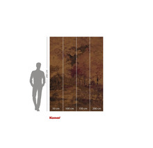 Komar fotobehang met bosmotief, bestaande uit vier delen en de afmetingen 50 cm, 100 cm, 150 cm en 200 cm breed en 280 cm hoog