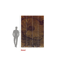 Fotobehang met bloemmotief, bestaande uit vier delen, afmetingen 280 cm hoog maal 200 cm breed