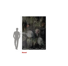 Fotobehang met bloemen- en bladerdessin, afmetingen 280 x 200 cm.