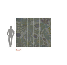 Fotobehang met bloemmotief en maataanduidingen