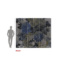 Fotobehang met bloemmotief en maataanduidingen