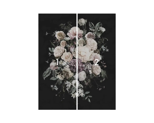 Bloemen fotobehang, tweedelig