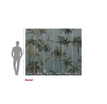 Fotobehang met palmen en tropische vogels, 250 cm hoog