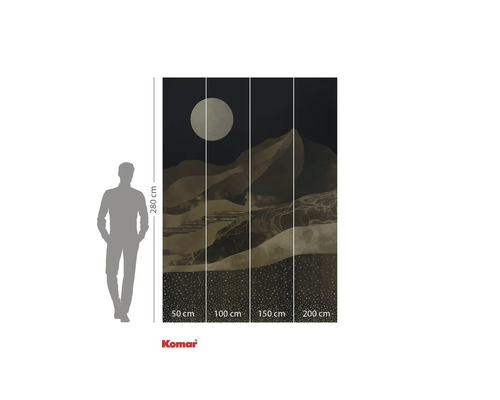 Fotobehang met landschapsmotief en maan