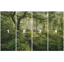 Vierdelig fotobehang met bosmotief