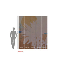 Fotobehang met abstract plantenmotief en maataanduidingen