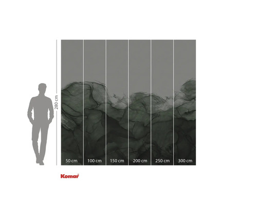 Komar fotobehang met vloeiend patroon, afmetingen 280 bij 300 centimeter
