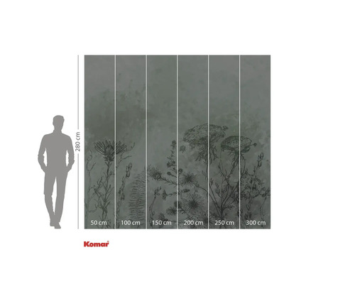 Fotobehang met bloemmotief en maatvoering