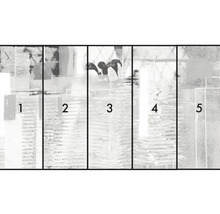 Fotobehang met abstract patroon, bestaande uit vijf banen