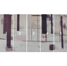 Meerdelige wandafbeelding met abstracte vormen