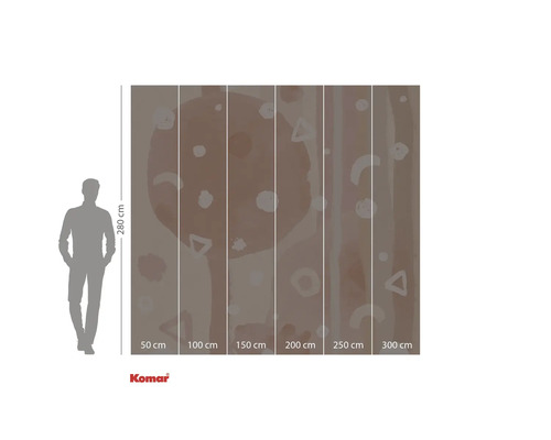 Komar fotobehang met abstract patroon, 280 cm hoog en verkrijgbaar in breedtes van 50 cm tot 300 cm.