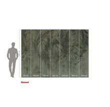 Komar fotobehang met palmmotieven en maatvoeringen