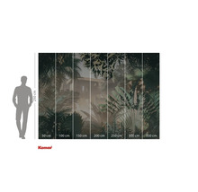 Fotobehang met jungle motief en maataanduidingen