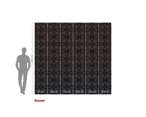 Behang met geometrisch patroon, 280 cm hoog, verschillende breedtes