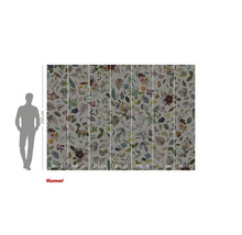 Komar fotobehang met bloemmotief en maatvoering.