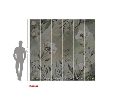 Fotobehang met bloemmotief, 280 bij 300 centimeter