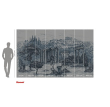 Fotobehang met uitzicht op Athene, Griekenland en maataanduidingen