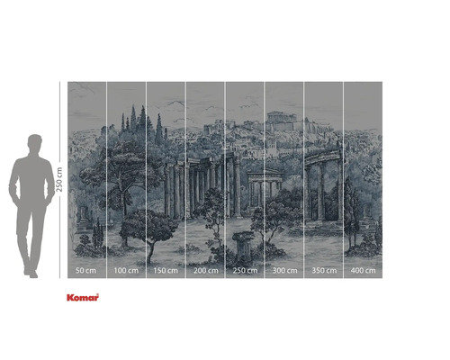 Fotobehang met uitzicht op Athene, Griekenland en maataanduidingen