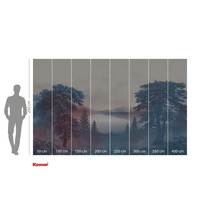 Fotobehang met boslandschap en meer voor wanddecoratie