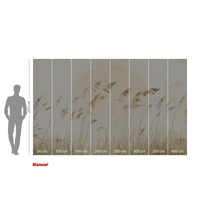 Komar fotobehang met rietmotief en maatindicaties