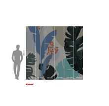 Fotobehang met plantmotief en maataanduidingen