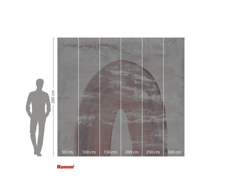 Komar fotobehang met abstract boogmotief, afmetingen 300 bij 280 cm