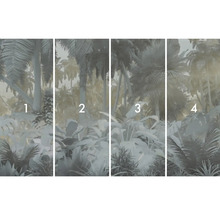 Vierdelig fotobehang met jungle motief